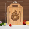 Picture of Acethrills Gifts for Brother, Brother Birthday Gifts, Brother Adult Gifts, Brother Gifts from Sister - Engraved Bamboo Cutting Board 12.3"L × 8.7"W × 0.4"Th