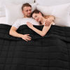 Picture of yescool Weighted Blanket for Adults (20 lbs, 80” x 87”, Black) Cooling Heavy Blanket for Sleeping Perfect for 190-210 lbs, King Size Breathable Blanket with Premium Glass Bead, Machine Washable