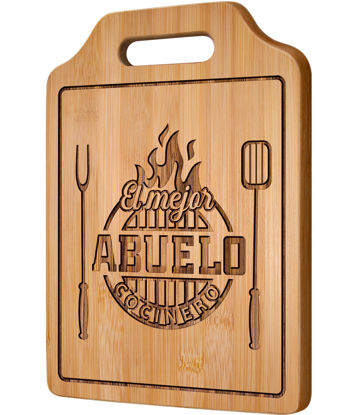 Picture of AceThrills Abuelo Gifts - Tabla de Cortar de Bambú Grabada 12.3"L x 8.7"W x 0.4"Th - Regalos para El Abuelo, Regalo de CumpleañOs para El Abuelo, Regalos de Navidad, Regalo Del DíA Del Padre