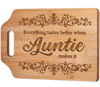Picture of AceThrills Auntie Gifts, Best Auntie Ever Gifts - Engraved Bamboo Cutting Board 12.3"L x 8.7"W x 0.4"Th - Auntie Gift Ideas, Auntie Birthday Gifts, Auntie Gifts from Niece Nephew
