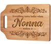Picture of AceThrills Nonna Gifts - Engraved Bamboo Cutting Board 12.3"L x 8.7"W x 0.4"Th - Nonna Mothers Day Gifts, Gifts for Nonna Christmas Gifts, Nonna Gifts from Grandkids