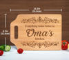 Picture of AceThrills Oma Gifts - Engraved Bamboo Cutting Board 12.3"L x 8.7"W x 0.4"Th - Oma Mothers Day Gifts, Gifts for Oma, Oma Gifts from Grandkids