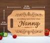 Picture of Acethrills Nanny Gifts for Grandma- Engraved Bamboo Cutting Board 12.3"L × 8.7"W × 0.4"Th - Gifts for Nanny from Grandchildren, Nanny Christmas Gifts