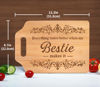 Picture of Acethrills Bestie Gifts for Women, Best Friend Birthday Gifts for Women, Birthday Gifts for Bestie Best Friend - Engraved Bamboo Cutting Board 12.3"L × 8.7"W × 0.4"Th