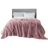 Picture of Bedsure Fluffy Dusty Pink Blankets Queen Size for Bed, Thick Sherpa Faux Fur Fleece Fuzzy Plush Winter Warm Soft Full Queen Blankets, Bedroom Decor Pink Gifts Cozy Gifts for Women Men, 90x90