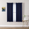 Picture of ChrisDowa Grommet Blackout Curtains for Bedroom and Living Room - 2 Panels Set Thermal Insulated Room Darkening Curtains (Navy Blue, 52W x 63L)