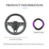 Picture of Bling Soft Leather Steering Wheel Cover, 15 Inch Colorful Rhinestones Auto Elastic Steering Wheel Protector, Sparkly Crystal Diamond for Women Girls, Car Interior Accessories for Most Cars (Purple)