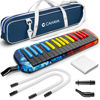 Picture of CAHAYA Melodica 32 Keys: Double Tubes Mouthpiece Air Piano Keyboard Musical Instrument Gift with Carrying Bag for Beginners, Professional Musicians