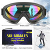 Picture of COOLOO Ski Goggles, 2 Pack Snow Goggles Snowboard Goggles for Men Women Kids - UV Protection Foam Anti-Scratch Dustproof