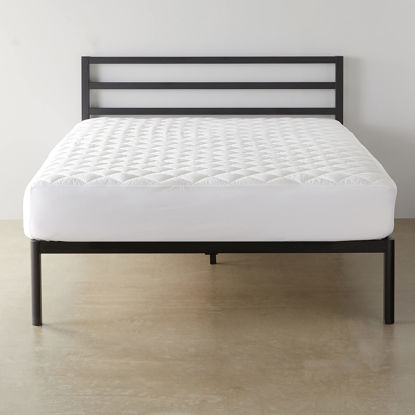 Picture of Amazon Basics Hypoallergenic Quilted Mattress Topper Pad, 18 Inches Deep, Twin XL, White