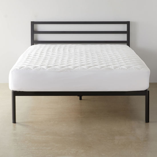 Picture of Amazon Basics Hypoallergenic Quilted Mattress Topper Pad, 18 Inches Deep, Twin XL, White