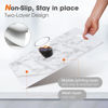 Picture of ALIUNI Drawer and Shelf Liner, Non-Slip Kitchen Cabinet Liners Non-Adhesive Thick Strong Grip Waterproof Washable Mats Protect Dresser Shelves Cupboard Bathroom Cabinets, White Marble, 18 in X 20 FT