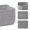 Picture of MiniArk Shelf Storage Baskets for Organizing | Closet Organizer Bins | Small Baskets | Toy Basket | Cute Decorative Basket | Cube Storage Bin | Woven Rope Basket | 11.5×7.5×4.7” | 3 Packs Mixed Grey