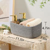 Picture of MiniArk Shelf Storage Baskets for Organizing | Closet Organizer Bins | Small Baskets | Toy Basket | Cute Decorative Basket | Cube Storage Bin | Woven Rope Basket | 11.5×7.5×4.7” | 3 Packs Mixed Grey