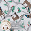 Picture of Sleep Philosophy True North Cozy Flannel Warm 100% Cotton Sheet - Novelty Print Animals Stars Cute Ultra Soft Cold Weather Bedding Set, Full, Multi Sloth 4 Piece