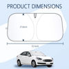 Picture of 240T Thickened Automotive Glass Sunshade and Comes with Storage Bag,Keep Car Interior Cool,Windshield Sun Shade Fit for Small Cars(M(55.12 * 27.6 inch)