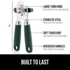 Picture of The Original Gorilla Grip Heavy Duty Stainless Steel Smooth Edge Manual Can Opener and Bottle Openers, Soft Handle, Rust Proof Oversized Handheld Turn Knob, Multifunctional Kitchen Tool, Hunter Green
