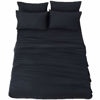 Picture of SONORO KATE Bed Sheet Set Super Soft Microfiber 1800 Thread Count Luxury Egyptian Sheets 18-Inch Deep Pocket，Wrinkle and Hypoallergenic-6 Piece (Black, California King-6 Piece)