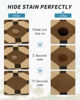 Picture of AMOAMI-Coffee Mat Hide Stain Rubber Backed Absorbent Dish Drying Mat for Kitchen Counter-Coffee Bar Accessories Fit Under Coffee Maker Coffee Machine Espresso Machine Dish Rack PEANUT 12X19