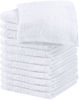 Picture of Utopia Towels 12 Pack Cotton Washcloths Set - 100% Ring Spun Cotton, Premium Quality Flannel Face Cloths, Highly Absorbent and Soft Feel Fingertip Towels (White)