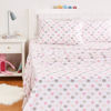 Picture of Amazon Basics - 4 Piece Kid's Soft Easy-Wash Lightweight Microfiber Sheet Set, Full, Pink Kitties, Animal Print