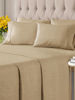 Picture of Cal King 6 Piece Sheet Set - Breathable & Cooling Bed Sheets - Hotel Luxury Bed Sheets for Women, Men, Kids & Teens - Deep Pockets - Easy Fit - Soft & Wrinkle Free - Cal King Heathered Tan Sheets