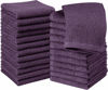 Picture of Utopia Towels 24 Pack Cotton Washcloths Set - 100% Ring Spun Cotton, Premium Quality Flannel Face Cloths, Highly Absorbent and Soft Feel Fingertip Towels (Plum)