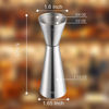 Picture of Briout Jigger for Bartending, Double Cocktail Jigger Japanese Premium 304 Food Grade Stainless Steel Jigger 2 OZ 1 OZ with Measurements Inside, Flat Edge Silver