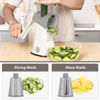 Picture of X Home 5-in-1 Rotary Cheese Grater for Kitchen, Upgraded Hand Crank Shredder with Stronger Suction Base & Multifunctional Drum Blades, for Cheese, Vegetables and Nuts, Easy to Use and Clean, White