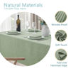 Picture of Veblandy Rectangle Tablecloth Linen Textured Waterproof & Stain Resistant Table Cloth Wrinkle Free Decorative Fabric Farmhouse Table Cover for Dining/Party/Buffet/Wedding, 60 x 120 Inch, Sage Green