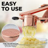Picture of Zulay Kitchen Premium Large 15oz Potato Ricer, Heavy Duty Professional Stainless Steel Potato Masher and Ricer Kitchen Tool, Press and Mash Kitchen Gadget - Rose Gold
