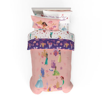 Picture of Franco Collectibles Disney Princess Recycled Bedding 4 Piece Super Soft Reversible Comforter and Sheet Set, Twin, (100% Official Licensed Product)