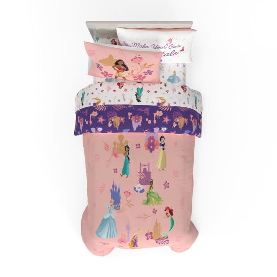 Picture of Franco Collectibles Disney Princess Recycled Bedding 4 Piece Super Soft Reversible Comforter and Sheet Set, Twin, (100% Official Licensed Product)
