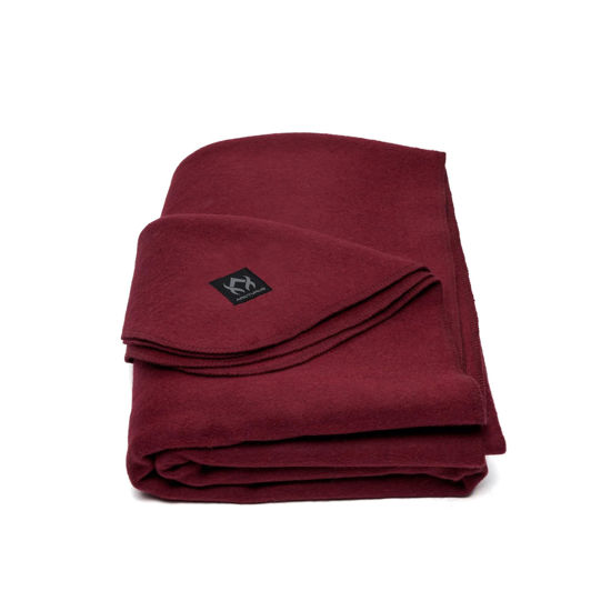 Picture of Arcturus Military Wool Blanket - Warm, Thick, Washable - Great for Outdoors, Camping, Stadium Blanket, Picnics, Travel - Car & Bushcraft Survival Kits, Large 64" x 88" 4.5 lb