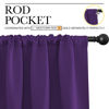 Picture of NICETOWN Living Room Curtains for Window - Energy Efficient & Noise Reducing Thermal Insulated Rod Pocket Blackout Drapes/Draperies for Living Room (Royal Purple, 2 Panels, W62 inches x L63 inches)