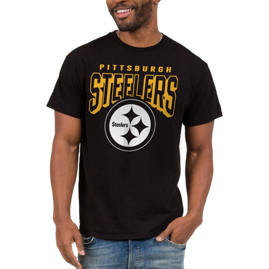 Picture of Junk Food Clothing x NFL - Pittsburgh Steelers - Bold Logo - Unisex Adult Short Sleeve Fan T-Shirt for Men and Women - Size X-Large