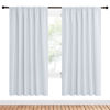 Picture of NICETOWN Bedroom Window Curtain Panels - Window Treatment Thermal Insulated Rod Pocket Room Darkening Curtains/Drapes for Patio Door (Greyish White, 2 Panels, 62 in x 72 in (W x L))