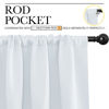 Picture of NICETOWN Bedroom Window Curtain Panels - Window Treatment Thermal Insulated Rod Pocket Room Darkening Curtains/Drapes for Patio Door (Greyish White, 2 Panels, 62 in x 72 in (W x L))