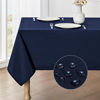 Picture of Veblandy Rectangle Tablecloth Waterproof 60x104 inch Linen Textured Table Cloth Stain and Wrinkle Resistant Washable, Decorative Fabric Table Cover for Dining, Party and Camping, Navy Blue