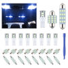 Picture of iFunyLED 24 Pieces Dome Light LED Car Interior Bulb Kit Set 194 T10 DE3175 578 31mm 42mm Bulbs Interior Replacement Lights for Car Map License Plate Door Side Marker Cornering Trunk Light - Ice Blue