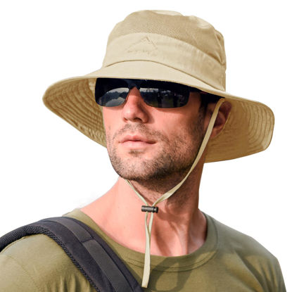 Picture of Sun Hats for Men Women Fishing Hat UPF 50+ Breathable Wide Brim Summer UV Protection Hat