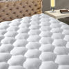 Picture of MATBEBY Bedding Quilted Fitted King Mattress Pad Cooling Breathable Fluffy Soft Mattress Pad Stretches up to 21 Inch Deep, King Size, White, Mattress Topper Mattress Protector