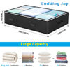 Picture of 6 Pack Under Bed Storage Containers Organizer, Large Capacity Underbed Clothes Storage Bins, Bedroom Organization and Storage, Foldable Storage Bags for Clothes Pillow Blankets Bedding