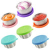 Picture of 6x1.6 Oz Salad Dressing Containers With Lids, Small Leakproof Reusable Stainless Steel Salad Dressing Container To Go For Lunch Boxes,Sauce containers, Picnics,Travel Meal Prep And Kitchen Storage.