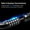 Picture of NDakter Bike Chain Lock, 5 Digit Combination Heavy Duty Anti Theft Bicycle Chain Lock, 3.2/4.27/5 Feet Long Security Resettable Bike Locks for Bike, Bicycle, Scooter, Motorcycle, Door, Gate, Fence