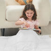 Picture of yescool Kids Weighted Blanket (5 lbs, 36" x 48", White) Cooling Heavy Blanket for Sleeping Perfect for 40-60 lbs, Throw Size Breathable Blanket with Premium Glass Bead, Machine Washable