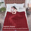 Picture of yescool Weighted Blanket for Adults (20 lbs, 60” x 80”, Red) Cooling Heavy Blanket for Sleeping Perfect for 190-210 lbs, Queen Size Breathable Blanket with Premium Glass Bead, Machine Washable