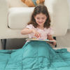 Picture of yescool Kids Weighted Blanket (5 lbs, 36" x 48", Teal) Cooling Heavy Blanket for Sleeping Perfect for 40-60 lbs, Throw Size Breathable Blanket with Premium Glass Bead, Machine Washable