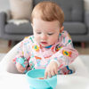 Picture of Bumkins Sleeved Bib for Girl or Boy Baby and Toddler for 6-24 Mos, Essential Must Have for Eating, Feeding, Baby Led Weaning Supplies, Long Sleeve Mess Saving Food Catcher, Soft Fabric, Cowgirl Boots