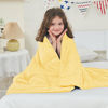 Picture of yescool Kids Weighted Blanket (7 lbs, 41" x 60", Yellow) Cooling Heavy Blanket for Sleeping Perfect for 60-90 lbs, Throw Size Breathable Blanket with Premium Glass Bead, Machine Washable